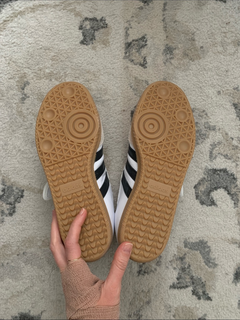 Adidas Samba Mary Jane Sneakers in White, Black, Gum - Picture 3 of 10